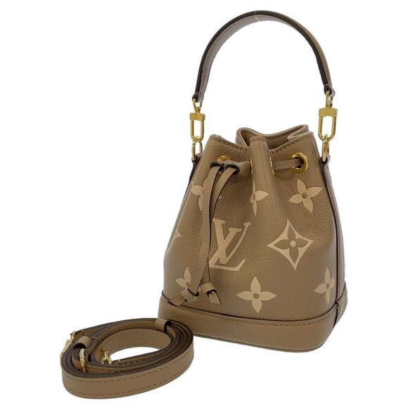 Louis Vuitton Shoulder Bag Bicolor Monogram Implant Nano Noe Handbag - Picture 1 of 6